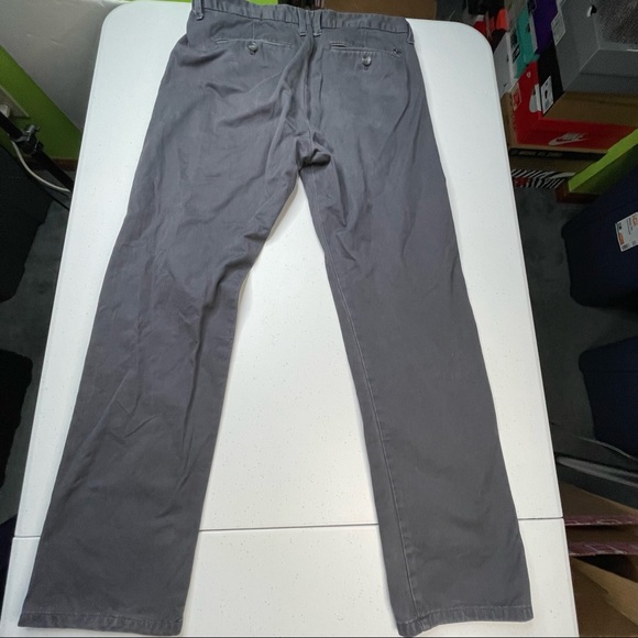 Calvin Klein Mens Blue Gray Khaki Flat Front Size 31 x 30 Cotton Slacks Pants - Picture 3 of 8